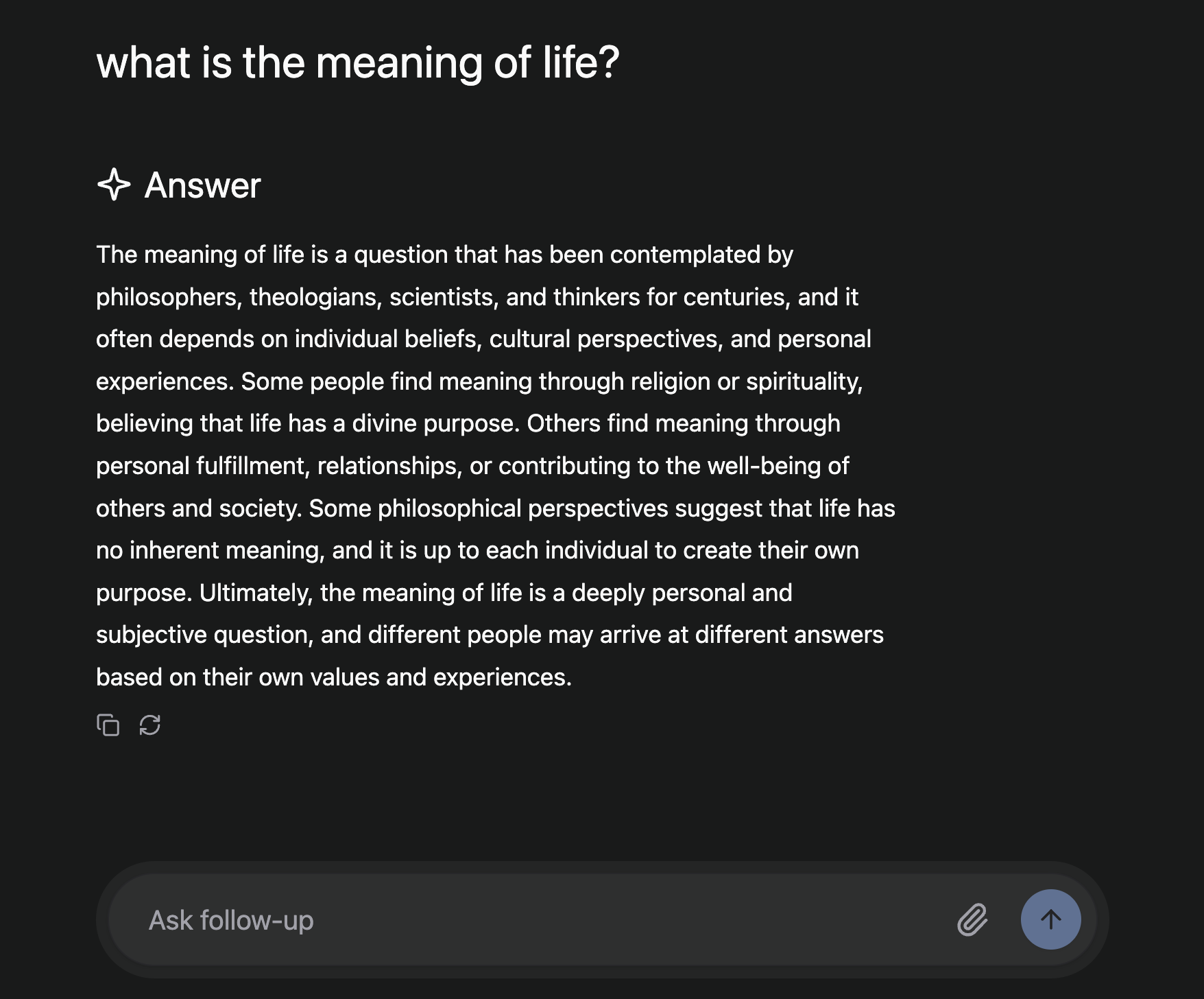 Perplexity lookalike Chat UI